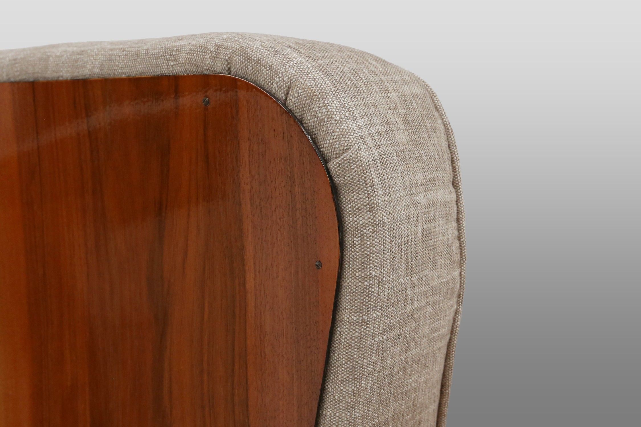 Set of 2 Art Deco Armchairs in Walnut Veneer, France 1930sthumbnail
